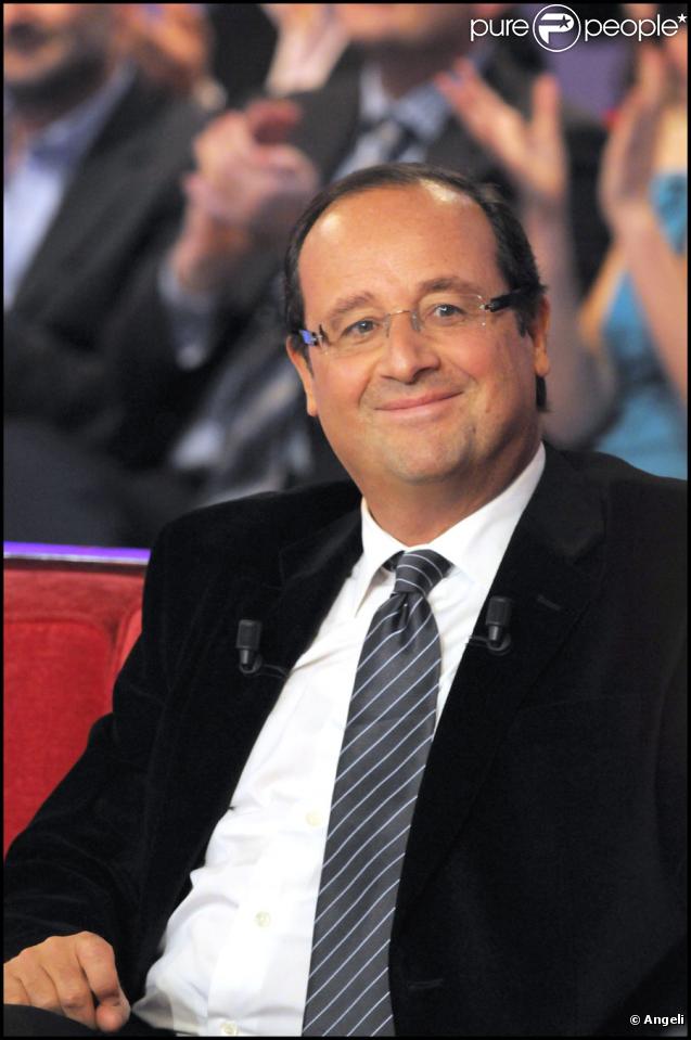 François Hollande lors de l'enregistrement de l'émission Vivement dimanche, diffusée le 24 janvier sur France 2