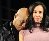 Mike Tyson et sa femme Lakiha dans l'émission de télé italienne 