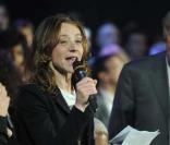 Sylvie Testud et Patrick Poivre d'Arvor au concert de soutien pour Haïti, au Zénith de Paris, le 24 janvier 2010 !