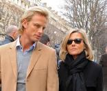 Claire Chazal et Arnaud Lemaire à la Fashion Week, à Paris. Défilé Dior le 25/01/2010