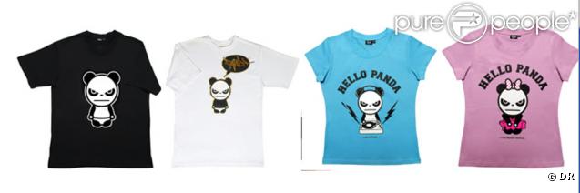 Les t-shirts Hi Panda by Ji-Ji vendus au Citadium ou sur le site hellopanda.net 