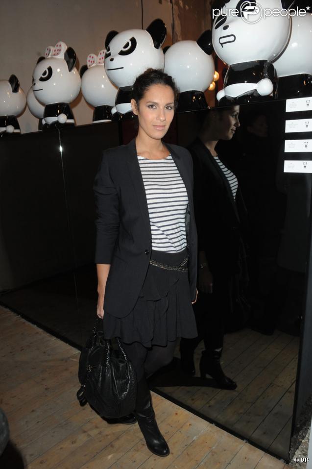 Elisa Tovati lors du vernissage de l'exposition Hi Panda by Ji-Ji, le 25 janvier 2010 au Art Club du Palais de Tokyo.
