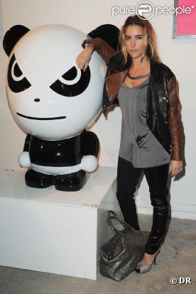 Vahina Giocante lors du vernissage de l'exposition Hi Panda by Ji-Ji, le 25 janvier 2010 au Art Club du Palais de Tokyo.