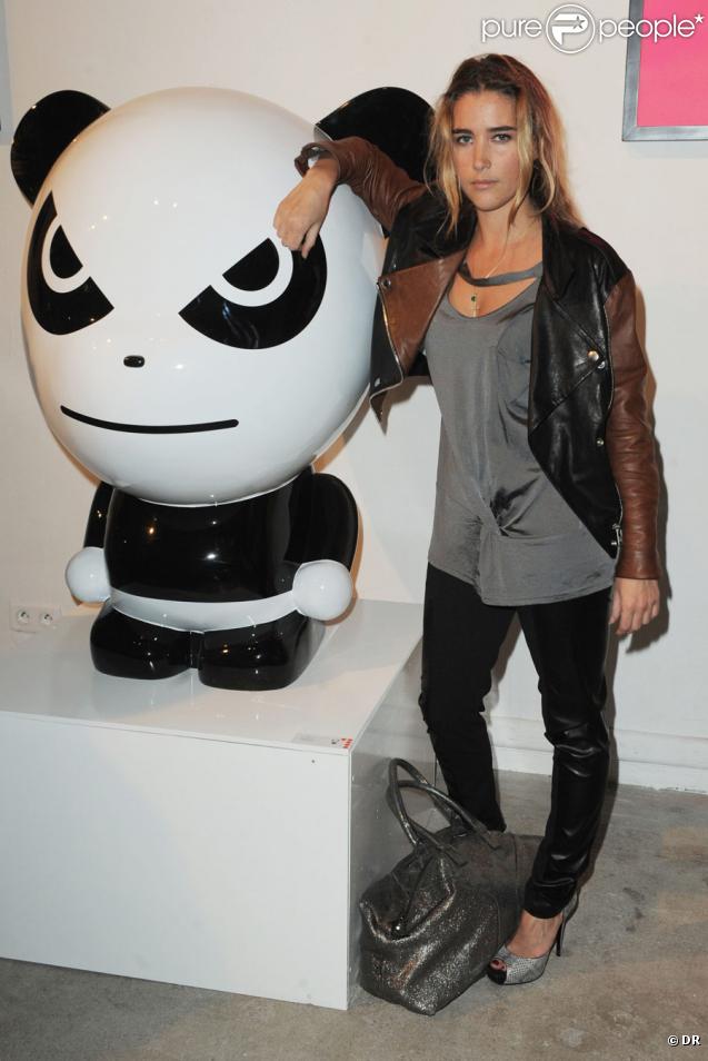 Vahina Giocante lors du vernissage de l'exposition Hi Panda by Ji-Ji, le 25 janvier 2010 au Art Club du Palais de Tokyo.