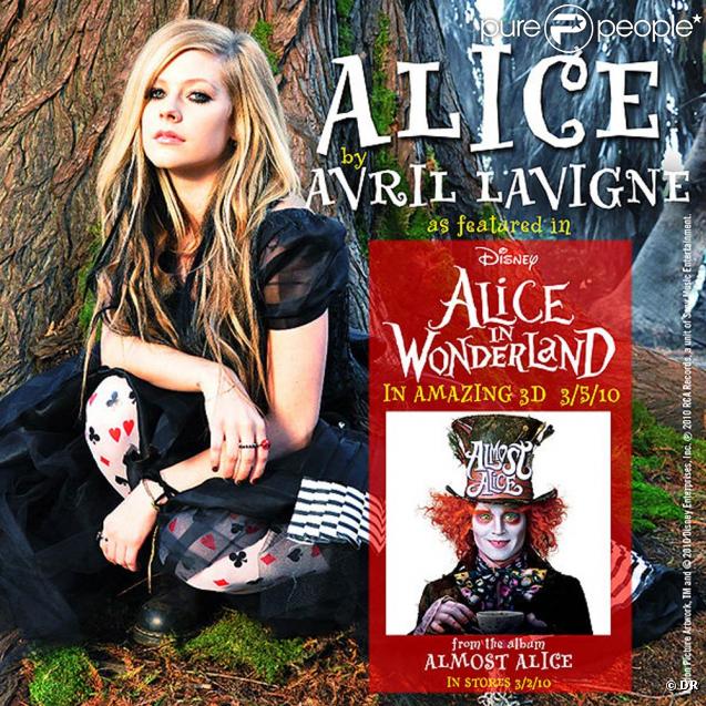 Avril Lavigne a composé  Alice (Underground)  pour le film  Alice au Pays des Merveilles 