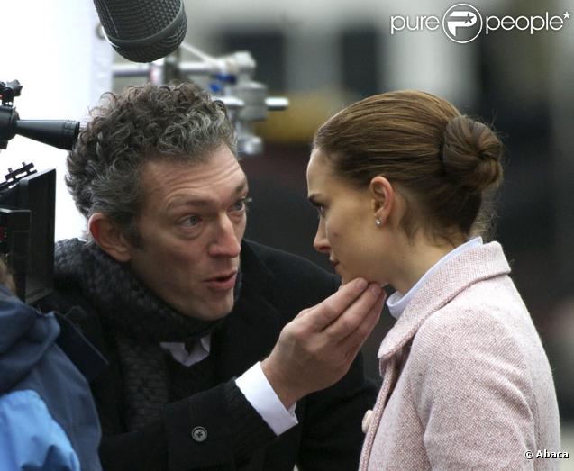 Vincent Cassel en tournage avec Natalie Portman pour Black Swan 