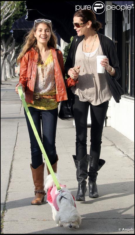 Teri Hatcher et sa fille à Los Angeles le 4 février 2010