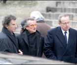 Jack Lang, George François Hirsch et Renaud Donnedieu de Vabres aux obsèques de George Wilson à l'Eglise Saint-Roch à Paris (8 février 2010)