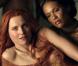 La sensuelle Lucy Lawless dans une scène de  Spartacus .