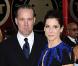 Sandra Bullock a opté pour une jolie robe noire et bleue Alexander McQueen