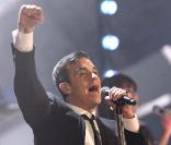 Robbie Williams lors des Brit Awards, à Londres, le 16 février 2010 !