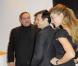 Les acteurs du jeu, Sam Douglas, Jacqui Ainsley, Leon Eckenden et Pascal Langdale prennent la pose à l'avant-première du jeu vidéo Heavy Rain de Sony pour la PS3 au cinéma Marignan des Champs Elysées à Paris le 16 février 2010