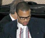 Chris Brown à son arrivée à la Cour de Los Angeles
