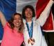 Déborah Anthonioz, médaillée d'Argent et Tony Ramoin, médaille de Bronze en snowboardcross. Les deux athlètes perpétuent la tradition du snowboard français.