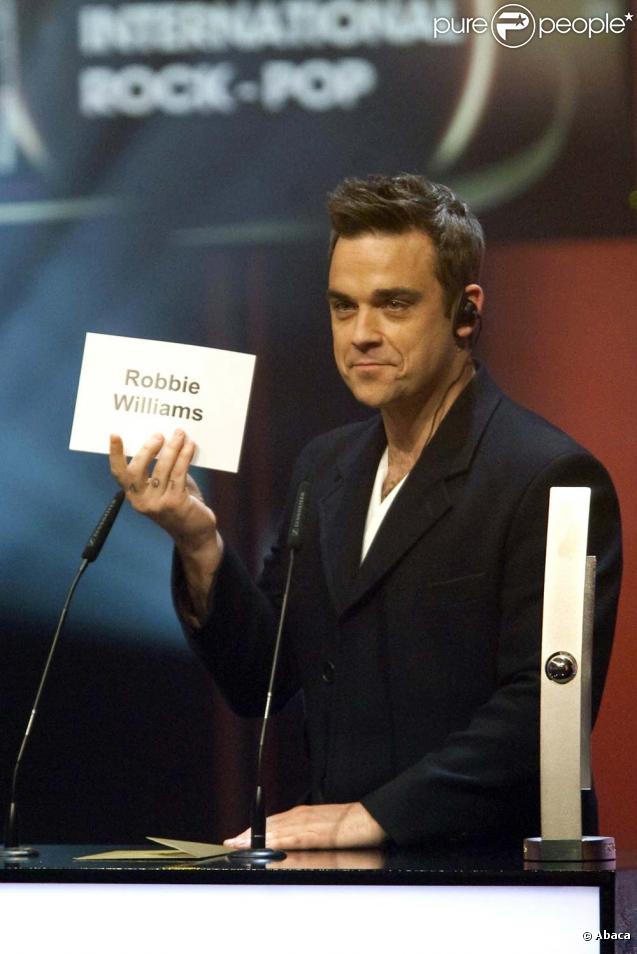 Robbie Williams aux Echo Awards, à Berlin, le 4 mars 2010 !