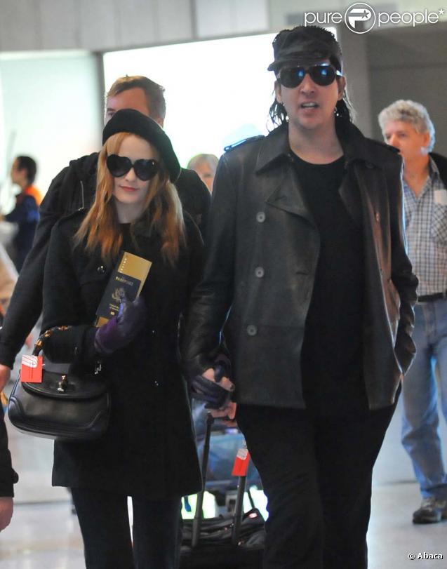 Evan Rachel Wood et Marilyn Manson à Paris le 22 mars 2009 ! 