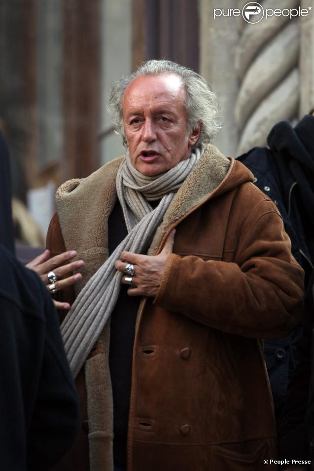 Didier Barbelivien lors des obsèques de Patrick Topaloff le 11 mars 2010 à Paris en l'église orthodoxe de la rue Daru