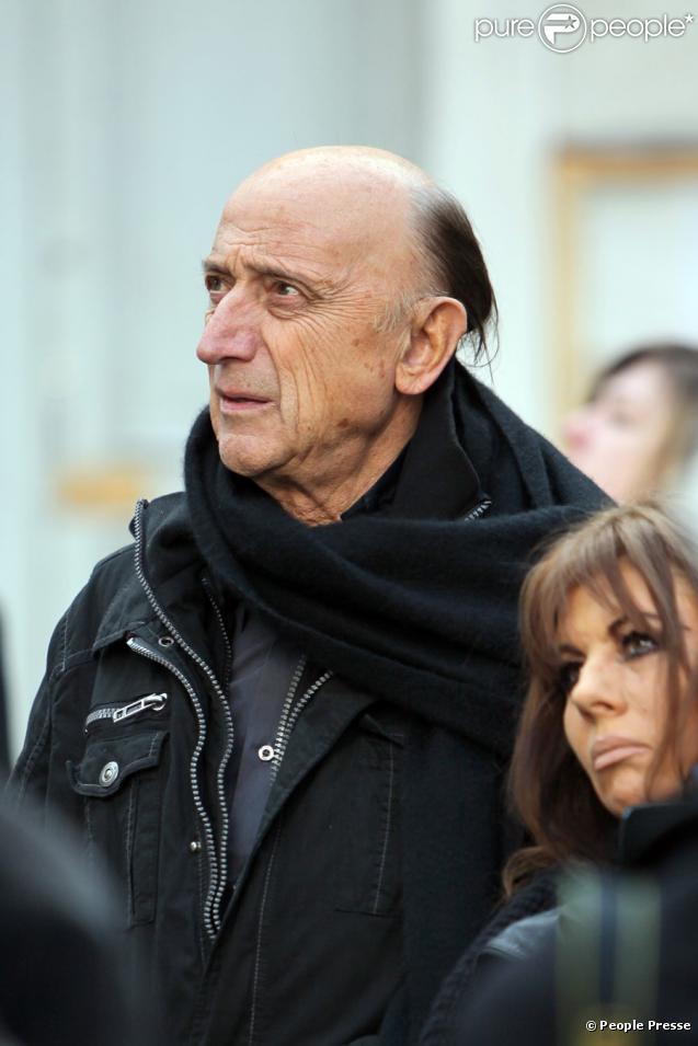Pierre Bonte lors des obsèques de Patrick Topaloff le 11 mars 2010 à Paris en l'église orthodoxe de la rue Daru