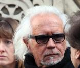 Eric Charden lors des obsèques de Patrick Topaloff le 11 mars 2010 à Paris en l'église orthodoxe de la rue Daru