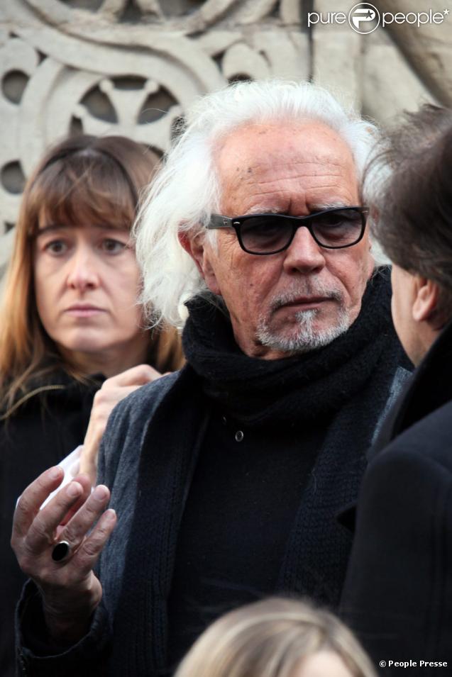 Eric Charden lors des obsèques de Patrick Topaloff le 11 mars 2010 à Paris en l'église orthodoxe de la rue Daru