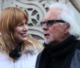 Stone et Charden lors des obsèques de Patrick Topaloff le 11 mars 2010 à Paris en l'église orthodoxe de la rue Daru