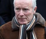 Pierre Douglas lors des obsèques de Patrick Topaloff le 11 mars 2010 à Paris en l'église orthodoxe de la rue Daru