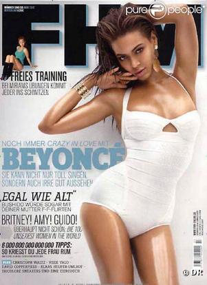 Beyoncé en couverture de  FHM , février 2010