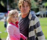 Dannielynn et son papa Larry Birkhead à Beverly Hills, le 13 mars