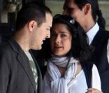 Salma Hayek et Olivier Martinez à la sortie du Château Marmont le 9 mars 2010 à Los Angeles