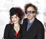 Tim Burton et Helena Bonham Carter lors de la première à Paris d'Alice au Pays des merveilles le 15 mars 2010