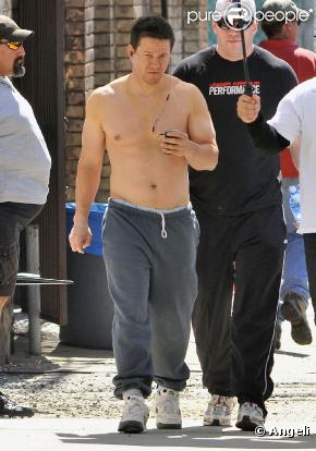 Mark Wahlberg, à l'occasion du tournage de  The Fighter , à Los Angeles, le 15 mars 2010.