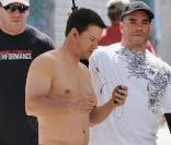 Mark Wahlberg, à l'occasion du tournage de  The Fighter , à Los Angeles, le 15 mars 2010.