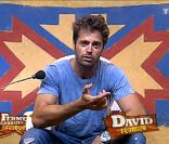 David n'est pas content qu'on lui ait coupé l'eau 