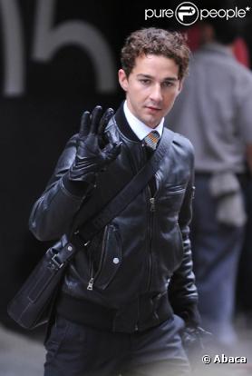 Shia LaBeouf sur le tournage de  Wall Street 2.