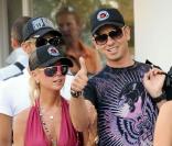 L'actrice américaine Tara Reid et son fiancé Michael Axtmann
