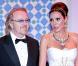 Umberto Tozzi et madame, à l'occasion du célèbre Bal de la Rose, qui s'est tenu au Sporting Club de Monte Carlo, à Monaco, le 27 mars 2010.