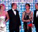 Charlene Wittstock, le Prince Albert II, la Princesse Caroline de Hanovre et Frédéric Mitterrand, à l'occasion du célèbre Bal de la Rose, qui s'est tenu au Sporting Club de Monte Carlo, à Monaco, le 27 mars 2010.