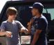 Justin Bieber tourne le clip du single Eenie Meenie , qu'il interprète en duo avec Sean Kingston.