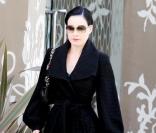 Dita Von Teese sortant de son cours de pilates à Hollywood, le 12 avril 2010