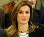 Letizia d'Espagne et son époux Felipe à Madrid, au palais royal, à l'occasion d'une réunion. Le 14 avril 2010