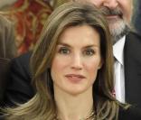 Letizia d'Espagne et son époux Felipe à Madrid, au palais royal, à l'occasion d'une réunion. Le 14 avril 2010