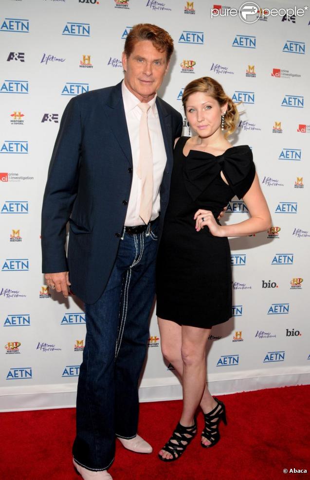 David Hasselhoff et sa fille Taylor Ann lors de la soirée A&E Upfront Party au IAC Building le 5 mai 2010 à New York 