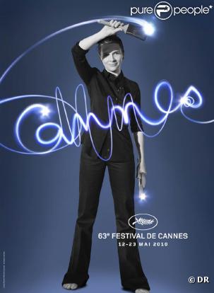 L'affiche du 63e Festival de Cannes, qui se tiendra sur la Croisette du 12 au 23 mai 2010.