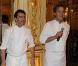 Yannick Alléno et Pierre Marcolini au déjeuner de l'Hôtel Le Meurice, le 6 mai 2010.