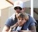 Séquence câlins pour David Beckham et ses trois enfants, comme c'est mignon !