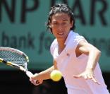 Francesca Schiavone gagne sa place en finale sur abandon de sa rivale, la russe Elena Dementieva. Roland-Garros le 3 juin 2010