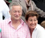 Jean-Marie Messier et Christel Delaval au tournoi de Roland-Garros. 6/06/2010