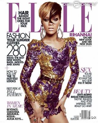 Rihanna en couverture du ELLE US du mois de juillet 2010