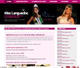 Capture d'écran du site internet officiel de Miss France, région Languedoc 