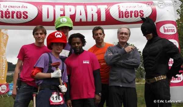Bernard Le Coq, Michel Cymès et Bernard Diomède à la course des héros, le 6 juin dernier !